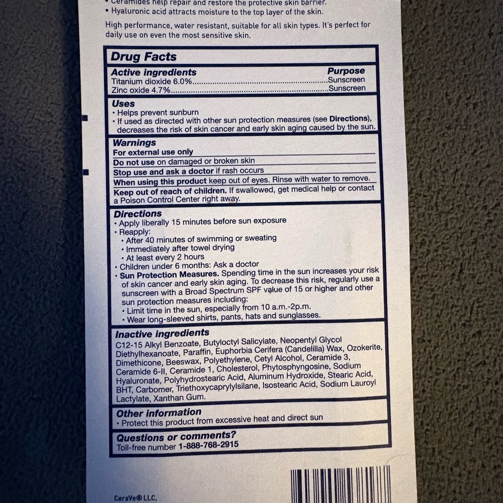 CeraVe White Sunscreen Stick SPF 50 - Picture 2 of 2